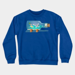 Cartoon Souvenir Bottle Crewneck Sweatshirt